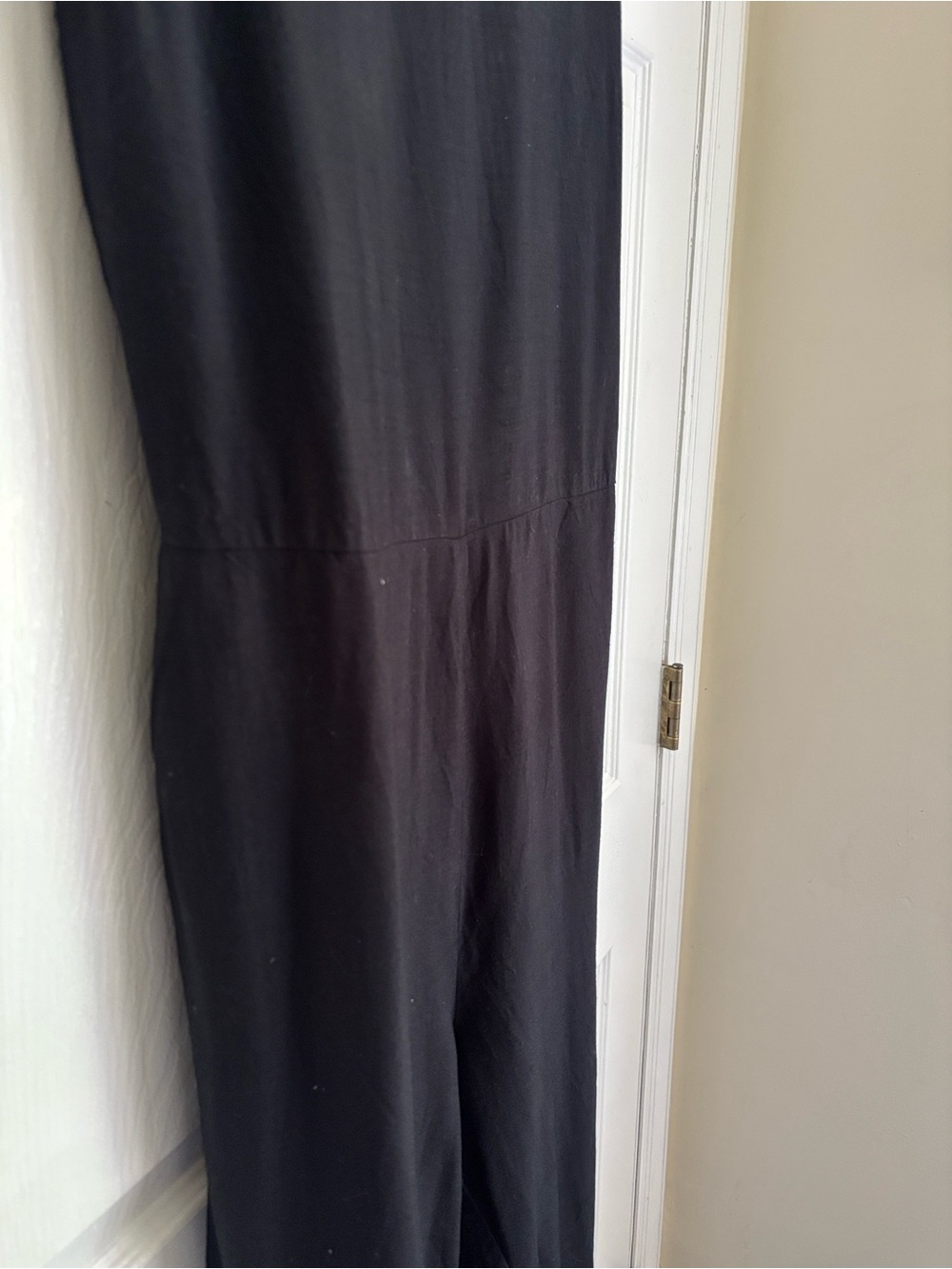 MARINE LAYER Eloise Jumpsuit Sleeveless Black Tie-Waist Tencel Stretch Sz Large - Picture 12 of 16